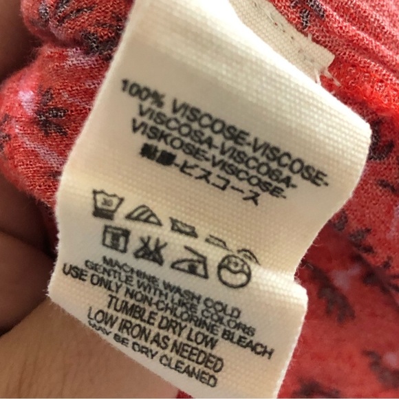 FREE PEOPLE|Vibrant red floral romper dress, mini dress•••peakaboo cutout detail - Picture 12 of 14